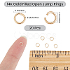 20Pcs Brass Open Jump Rings FIND-BBC0005-07B-2