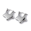 Non-Tarnish 304 Stainless Steel Star Thick Hoop Earrings for Women EJEW-I284-08P-1