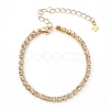 Brass Rhinestone Strass Chain Bracelets X-BJEW-JB06002-2