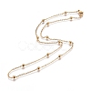PVD Vacuum Plating 304 Stainless Steel Cable Chain Necklaces NJEW-L159-08E-G-2
