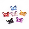 UV Plating Rainbow Iridescent Acrylic Beads PACR-H001-06-1