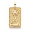 Brass Micro Pave Clear Cubic Zirconia Pendants X-ZIRC-Z004-01Q-1