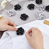 16Pcs 2 Colors Nylon Flower Ornament Accesories DIY-FH0007-90-3