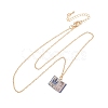 Brass Enamel Book Pendant Necklaces for Women KK-CBAF5B9-01G-07-2