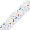Electroplate Glass Beads Strands GLAA-Q099-E01-03-1