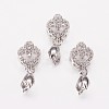 Long-Lasting Plated Brass Micro Pave Cubic Zirconia Ice Pick Pinch Bails ZIRC-F069-21P-1