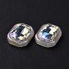 Rainbow Iridescent Plating Acrylic Cabochons X-OACR-E011-08-4