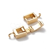 Rack Plating Brass Fold Over Clasps with Loops KK-L184-89G-5