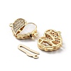 Valentine's Day Brass Micro Pave Cubic Zirconia Box Clasps KK-H462-07G-02-2