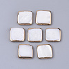 Edge Golden Plated Natural Freshwater Shell Beads X-SHEL-S276-47-1