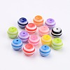 Round Resin Stripe Beads X-RB061-2