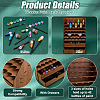 Veneer Board Test Tube Holder Display Racks AJEW-WH0609-041-4