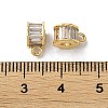 Brass Cubic Zirconia Tube Bails KK-F872-02G-3