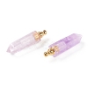 Faceted Natural Amethyst Pointed Pendants G-H252-F01-2