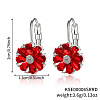 Brass Flower Hoop Earrings JJ3056-9-1