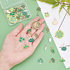 40Pcs 10 Style Light Gold Plated Alloy Enamel Pendants ENAM-AR0001-21-3