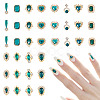 48Pcs 12 Styles Alloy Rhinestone Cabochons MRMJ-TA0001-45A-2