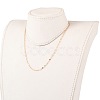 Brass Dapped Cable Chain Necklaces NJEW-JN03160-4