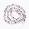 Electroplate Glass Bead Strands GR6MMY-19S-3