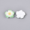 Plumeria Flower Opaque Resin Cabochons CRES-T025-30G-02-3