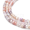 Gradient Color Electroplate Glass Bead Strands X-GLAA-E042-05-B08-4