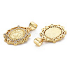 Brass Micro Pave Cubic Zirconia Pendants KK-Q252-059-NF-2