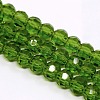 Faceted(32 Facets) Round Glass Beads Strands X-EGLA-J042-4mm-11-1