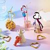 5Pcs Zinc Alloy Spring Gate Rings FIND-TA0009-73F-7
