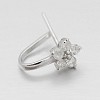 Anti-Tarnish Trendy Rhodium Plated 925 Sterling Silver Micro Pave Cubic Zirconia Pinch Bails X-STER-M081-072B-1