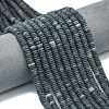 Frosted Natural Black Agate Beads Strands G-K389-C45-01-1