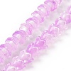 Transparent Glass Beads Strands LAMP-H061-01C-03-1