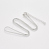 Brass Square Snake Chain Necklace Making X-MAK-T006-10A-P-1