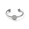 Non-Tarnish Adjustable 304 Stainless Steel Finger Rings Components X-STAS-K278-04A-P-2