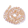 Synthetic Moonstone Beads Strands G-F142-6mm-13-2