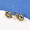 knot Brass Micro Pave Cubic Zirconia Stud Earrings EJEW-C174-01G-2