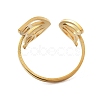304 Stainless Steel Hollow Butterfly Wing Open Cuff Rings for Women RJEW-M024-02G-3