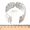40MM 304 Stainless Steel Leaf Wide Cuff Bangles for Women SA-CBAB767-31P-5