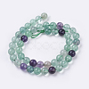 Natural Fluorite Beads Strands G-E468-F01-6mm-2