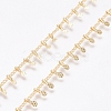 Brass Handmade Curb Chains X-CHC-G006-12G-3