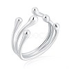 925 Sterling Silver Claw Open Cuff Ring JR879A-1