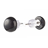 Half Round Natural Mixed Gemstone Stud Earrings for Girl Women X-EJEW-JE04664-4