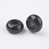 Randomly Mixed Natural Dyed & Heated Black Agate and Banded Agate European Beads X-G-G740-12x6mm-12-2