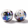 Handmade Pearlized Porcelain Beads PORC-G010-02-4