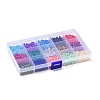 180G 15 Colors Baking Paint K9 Glass Seed Beads SEED-JQ0003-01C-4mm-6