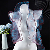 10 Yards Mermaid Color Polyester Pleated Lace Trim Ribbon DIY-WH0419-43C-6