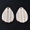 Stripe Resin & Wood Pendants X-RESI-N025-015A-B01-2