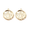 Brass Micro Pave Clear Cubic Zirconia Pendants LS-KK-G412-02LG-1