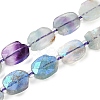 Electroplated Natural Colorful Fluorite Beads Strands G-G182-C04-01-1