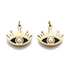 316 Surgical Stainless Steel Enamel Charms STAS-S116-382A-G-1