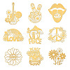 9Pcs 9 Styles Nickel Decoration Stickers DIY-WH0450-047-1